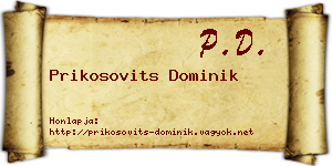 Prikosovits Dominik névjegykártya